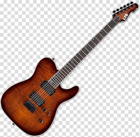 Electric guitar Ibanez ESP Guitars Sunburst, amplifier bass volume transparent background PNG clipart