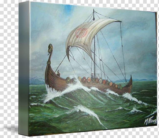 Longship Painting Gallery wrap Frames Galeas, painting transparent background PNG clipart