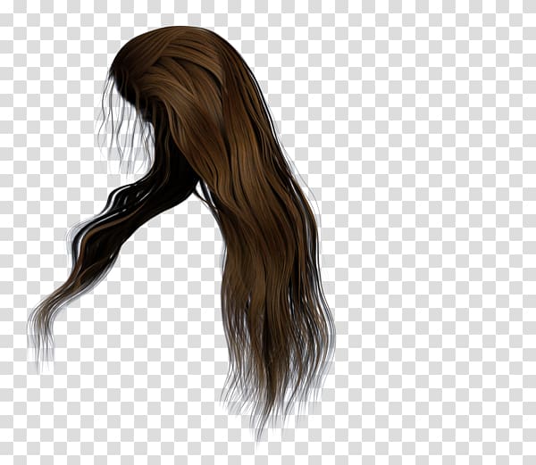 Hairstyle Brown hair Wig Long hair, long hair transparent background PNG clipart
