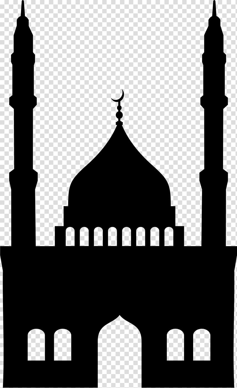 Mosque Muslim Islam Illustration, The black line Church of Eid al Fitr transparent background PNG clipart