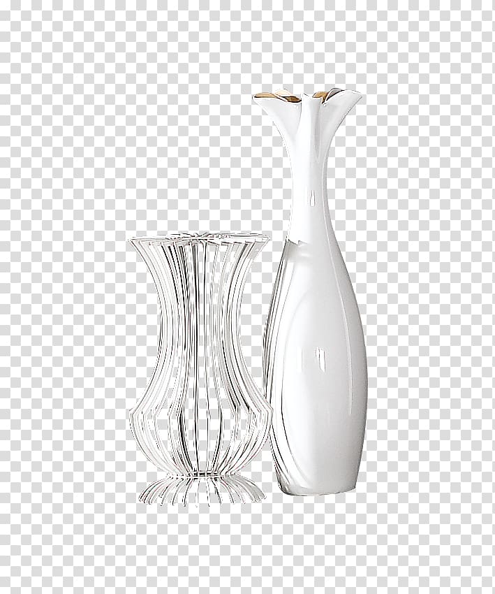clear glass and white ceramic vases, Vase, vase transparent background PNG clipart