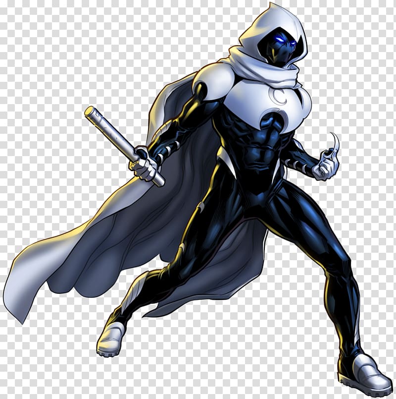 Marvel: Avengers Alliance Moon Knight Daredevil Jane Foster Taskmaster, Moon Knight transparent background PNG clipart