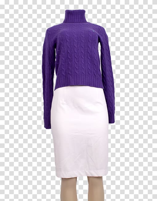 Cardigan Neck Sleeve Purple, purple transparent background PNG clipart