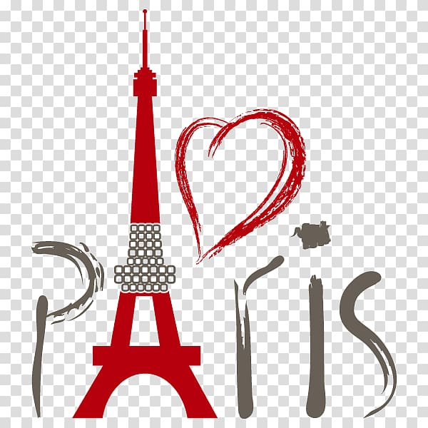 Eiffel Tower Love, POP ART transparent background PNG clipart