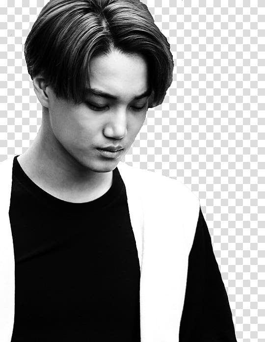 Kai Black and white EXO-K, others transparent background PNG clipart