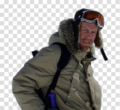 man wearing brown parka jacket and snow goggles illustration, Jean Yves Wargnies on A Skiing Trip transparent background PNG clipart