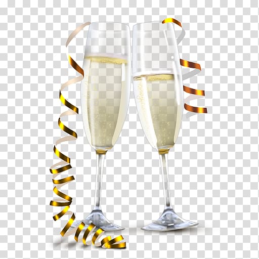 two flute glass , Champagne glass Sparkling wine, Champagne glasses transparent background PNG clipart