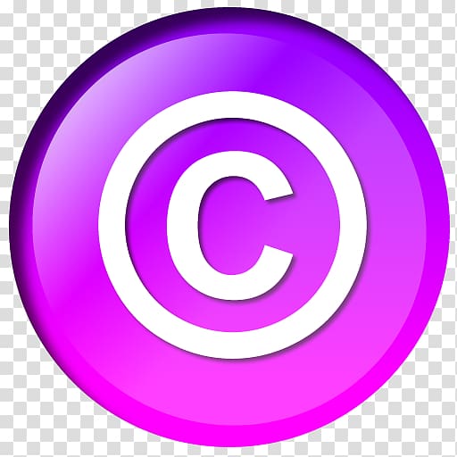 Copyright symbol Public domain All rights reserved, purple background transparent background PNG clipart