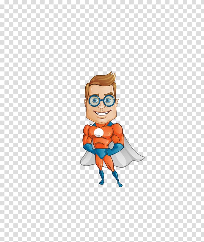 Clark Kent DC Super Hero Girls Superhero Cartoon , Hand-painted cartoon Superman transparent background PNG clipart