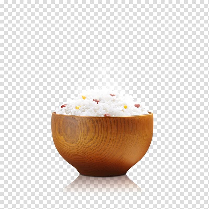 Graphic design, A bowl of rice in the wood bowl transparent background PNG clipart