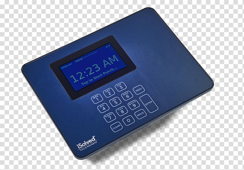 Time & Attendance Clocks uAttend BN6000 Biometric Fingerprint Time Clock iSolved HCM, LLC Time and attendance, clock transparent background PNG clipart