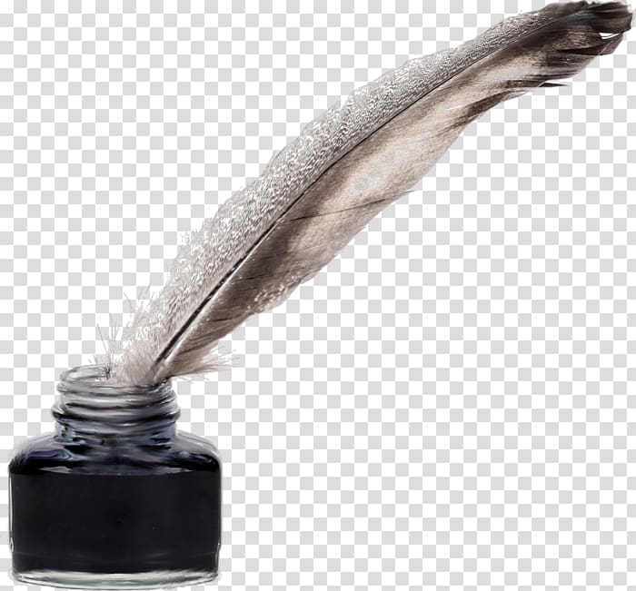 Paper Quill Pens Inkwell Fountain pen, feather transparent background PNG clipart