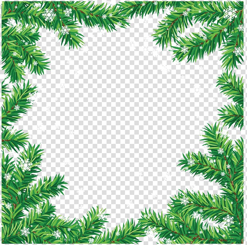 Christmas ornament Christmas tree, garland frame transparent background PNG clipart