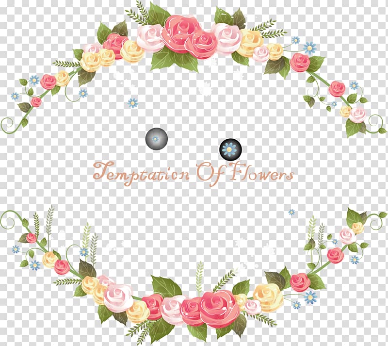 temptation of flower , Flower , Korean Roses Border 2 transparent background PNG clipart