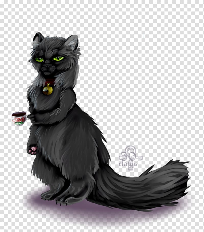 Black cat Behemoth The Master and Margarita Woland, cat claw transparent background PNG clipart