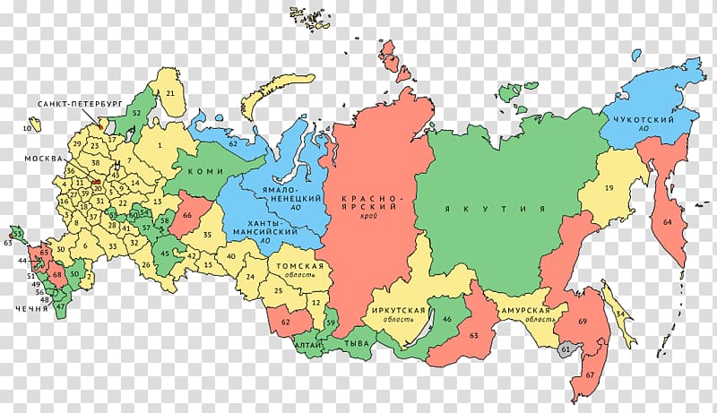 Oblasts of Russia Republics of Russia Federal subjects of Russia Russian presidential election, 2018 Map, map transparent background PNG clipart