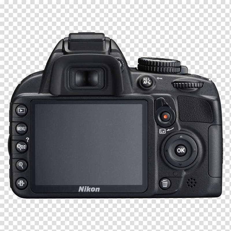 Nikon D3100 Digital SLR Camera, Camera transparent background PNG clipart