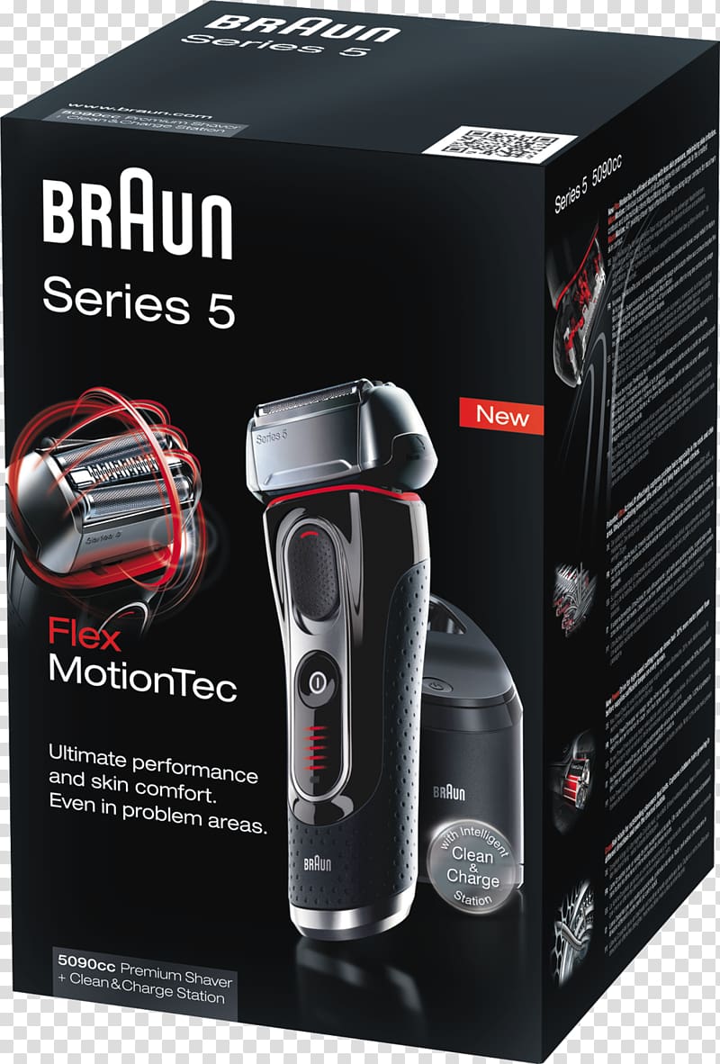 Electric Razors & Hair Trimmers Shaving Braun Series 5 5090cc, Razor transparent background PNG clipart