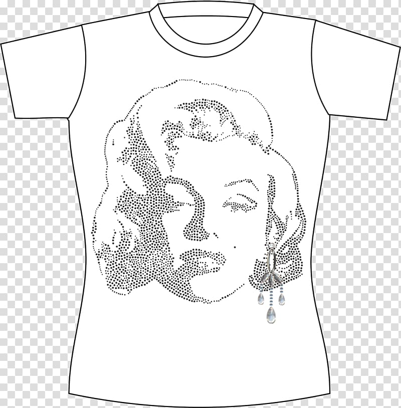 T-shirt Illustration, T-shirt on Marilyn Monroe transparent background PNG clipart