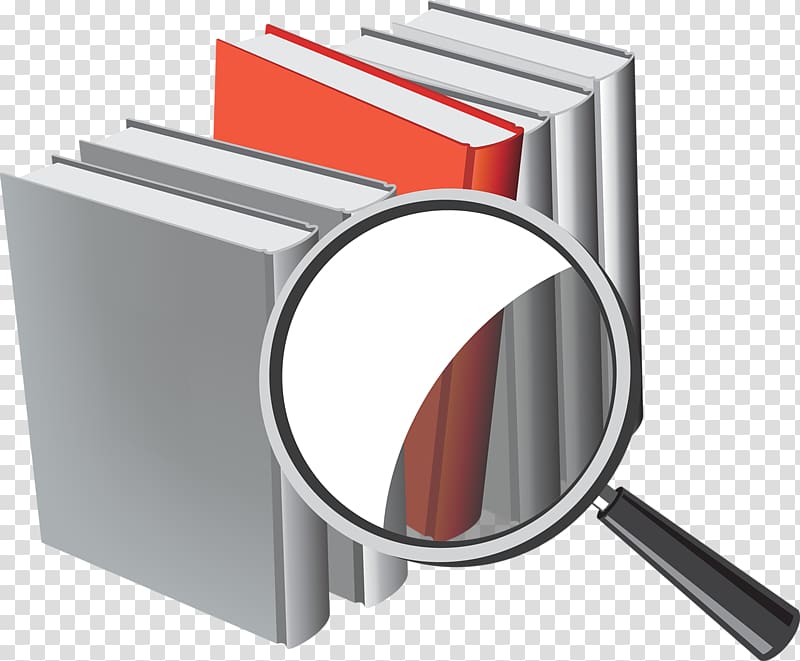 Trademark Magnifying glass Gratis, Cartoon Books transparent background PNG clipart
