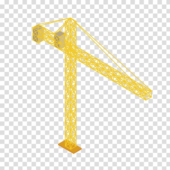 Yellow Cu1ea7n tru1ee5c thxe1p Machine, Yellow Crane transparent background PNG clipart