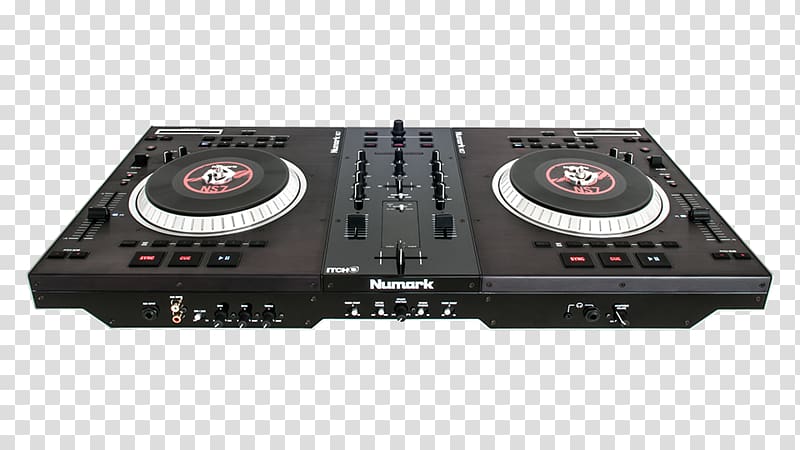 Disc jockey Numark Industries DJ controller Audio Mixers Serato Audio Research, Top Angle transparent background PNG clipart