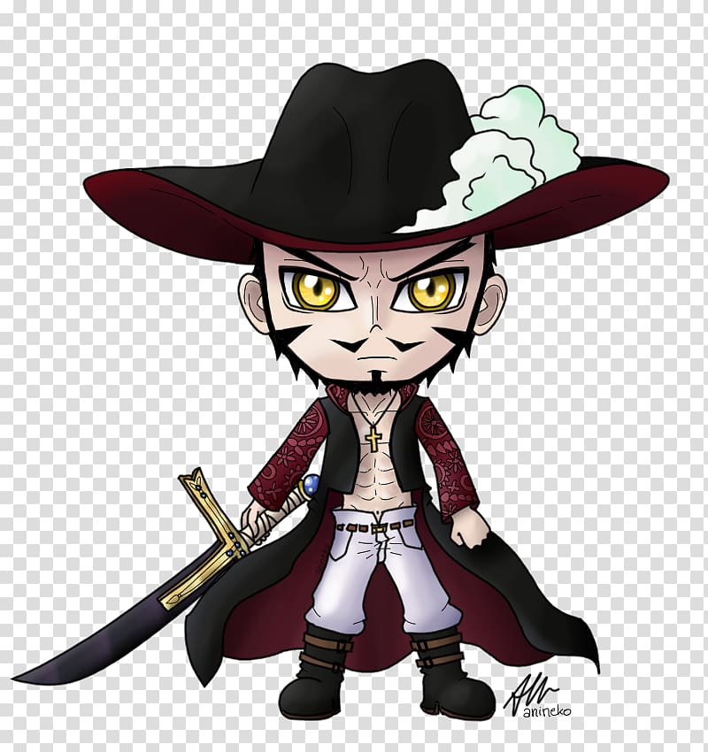 Dracule Mihawk Drawing Chibi One Piece, cleaves transparent background PNG clipart