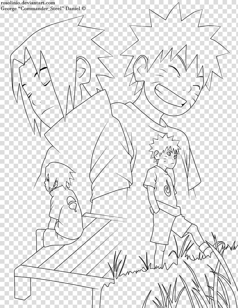 Line art Sasuke Uchiha Naruto Uzumaki Drawing, naruto transparent background PNG clipart