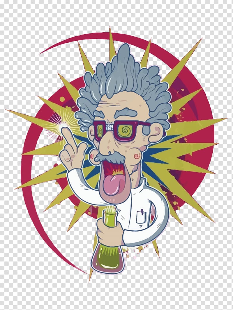 Doctor Einstein art, T-shirt Scientist Euclidean Illustration, scientist transparent background PNG clipart