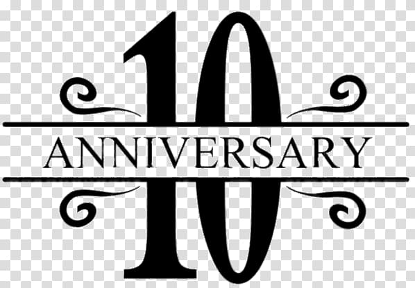 10 Anniversary art, 10th Anniversary transparent background PNG clipart
