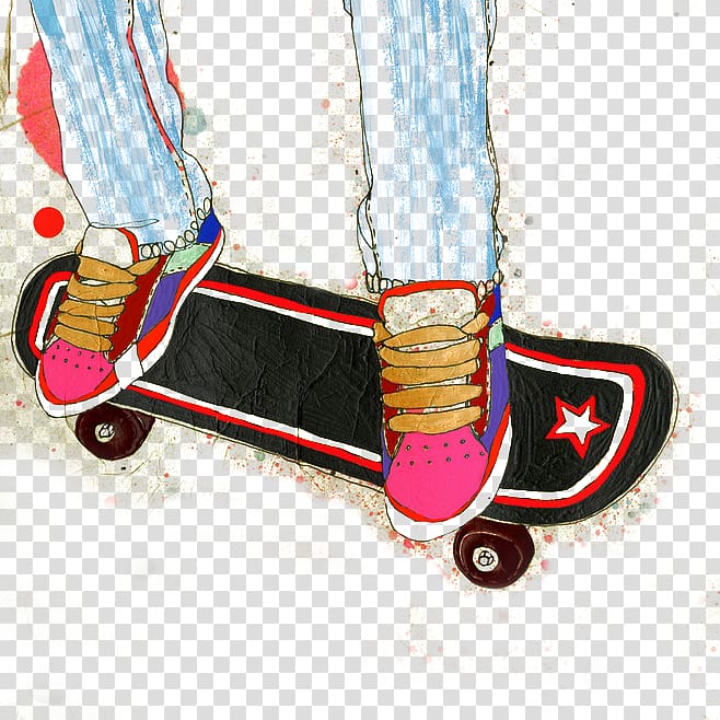 Shoe Illustrator Fashion Illustration, Skateboard shoes transparent background PNG clipart