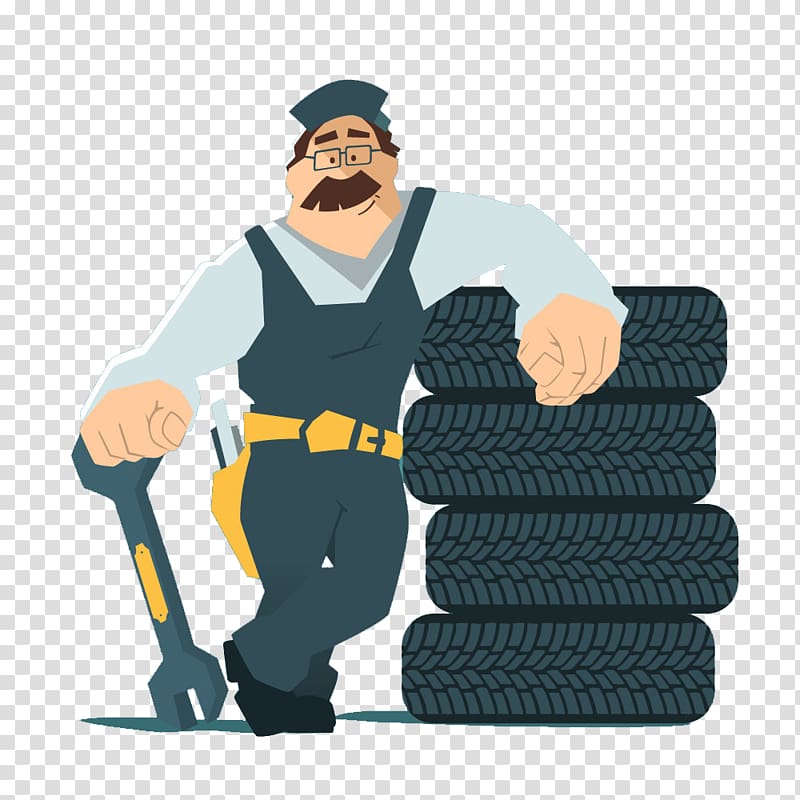 male mechanic , Cartoon car mechanic transparent background PNG clipart