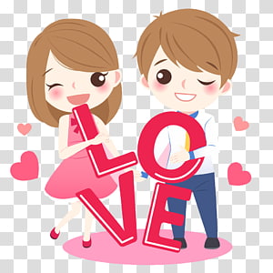 Love Cartoon Romance Hug Cartoon Couple Woman And Man Hugging