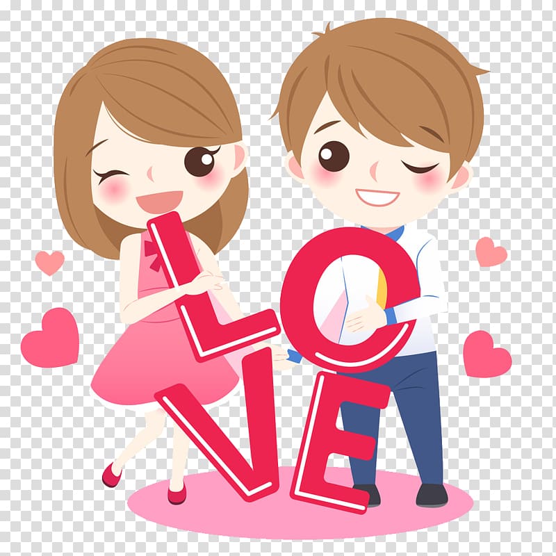 Drawing Cartoon , couple transparent background PNG clipart