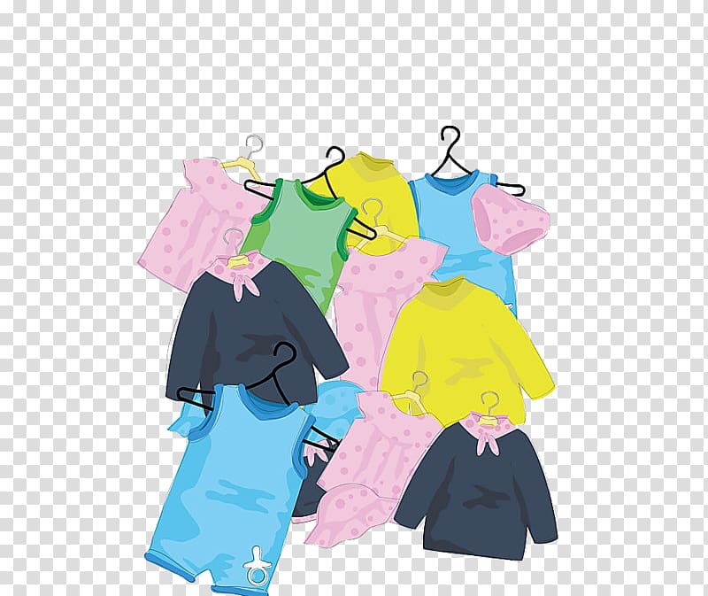 Childrens clothing Cartoon Dress, Baby Clothing transparent background PNG clipart