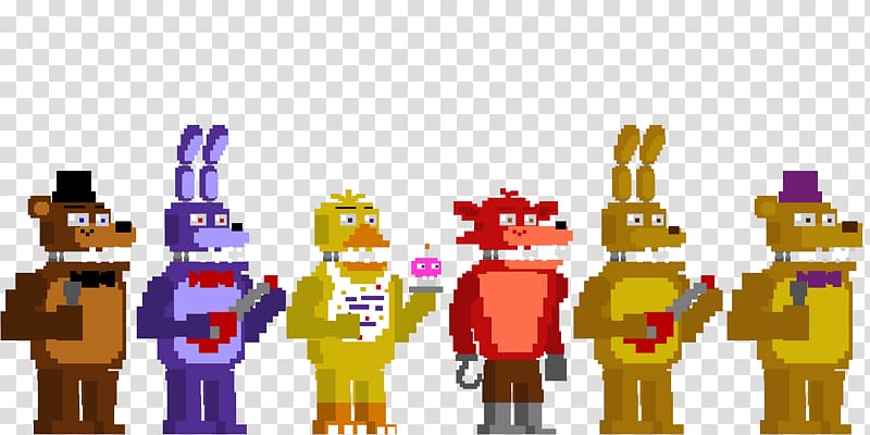 Five Nights at Freddy\'s 2 Animatronics Pixel art Minecraft, others  transparent background PNG clipart