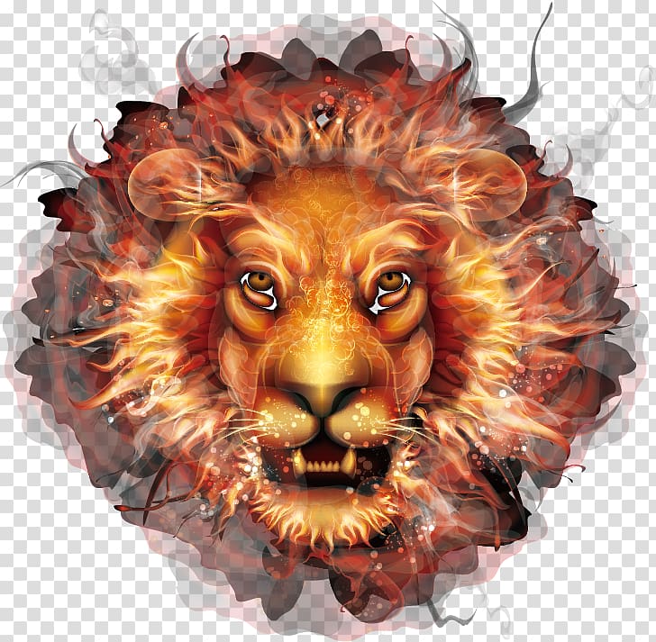 fire lion artwork, T-shirt Amazon.com Lion Wrestling singlet Child, Cool Lion transparent background PNG clipart