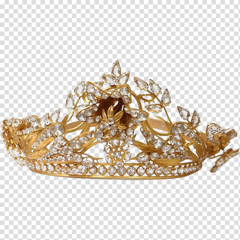 Crown Jewellery Tiara Brass Gold, Brass transparent background PNG clipart