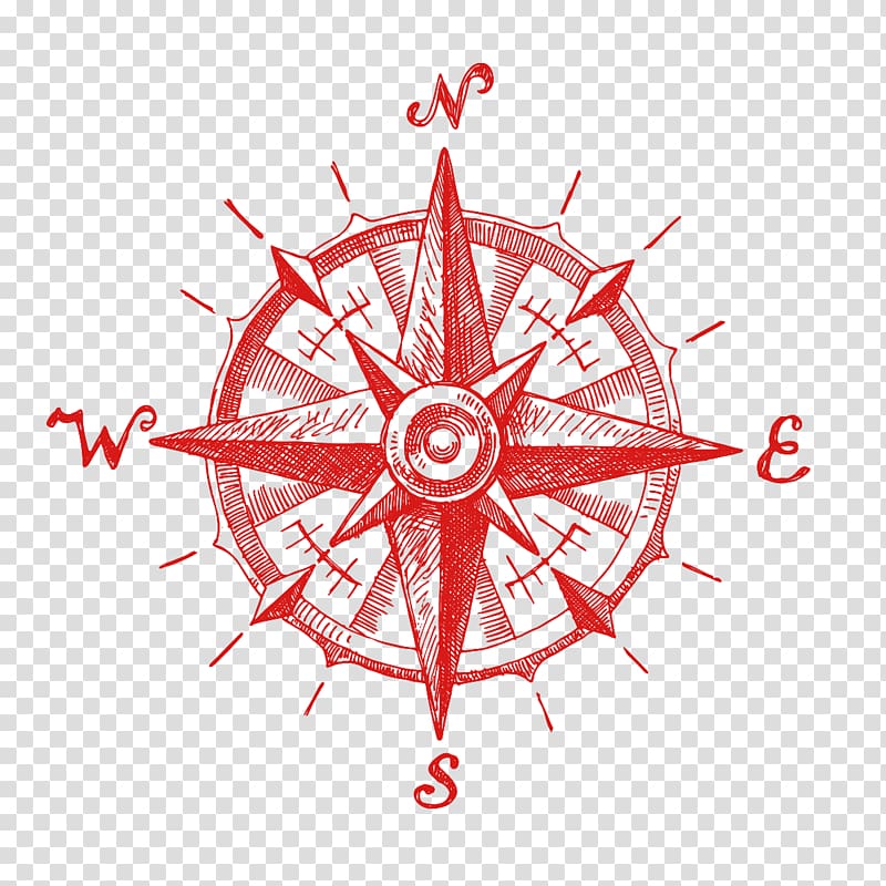 Nautical chart Maritime transport Map Compass North, Nautical flags, red navigation compass star transparent background PNG clipart