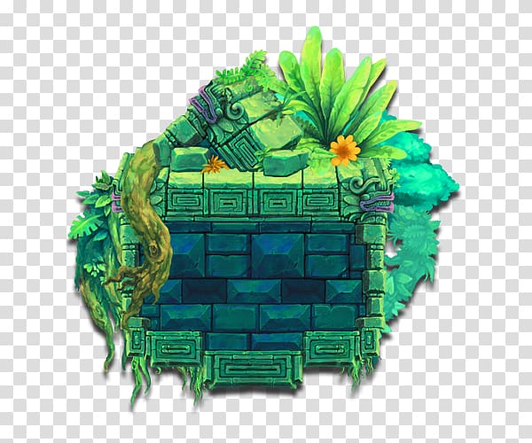 Temple Maya civilization Platform game Tile-based video game 2D computer graphics, hand painted grass transparent background PNG clipart