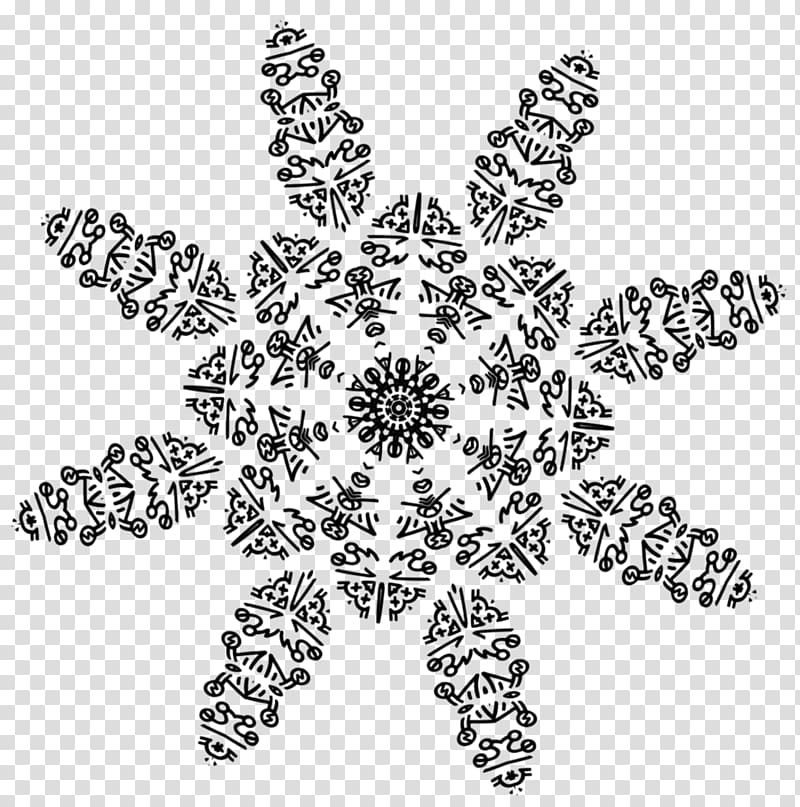 Black and white Desktop , snowflake creative transparent background PNG clipart