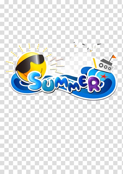 Summer Cartoon Illustration, Summer sun transparent background PNG clipart