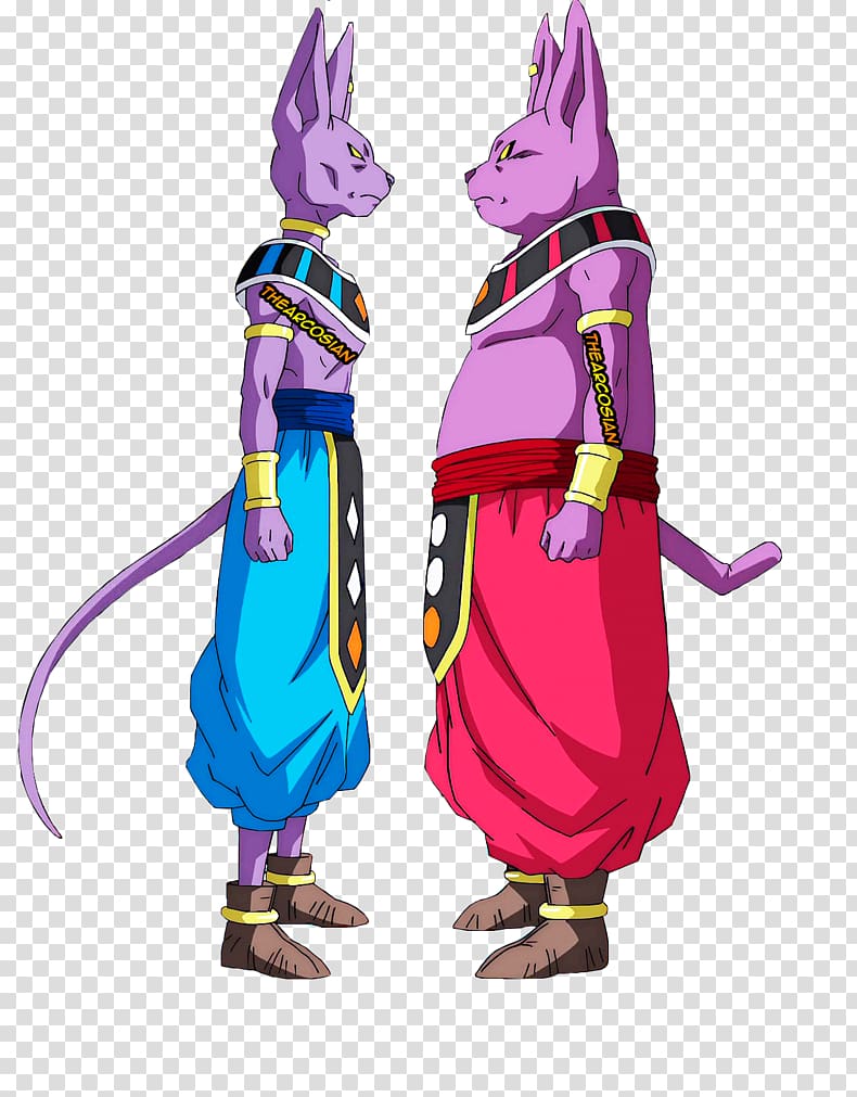 Beerus Frieza Majin Buu Vegeta Whis, dragon ball transparent background PNG clipart