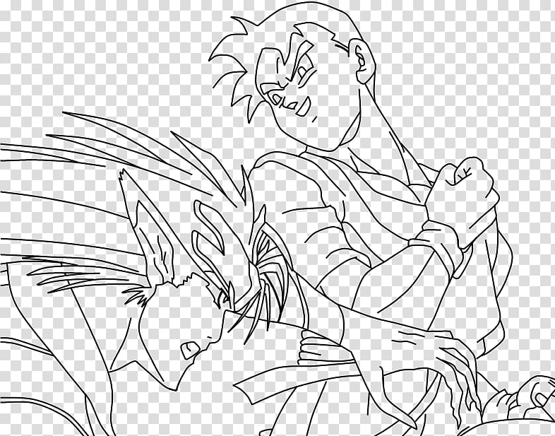 Line art Gohan Drawing Goku Grimmjow Jaegerjaquez, goku transparent background PNG clipart