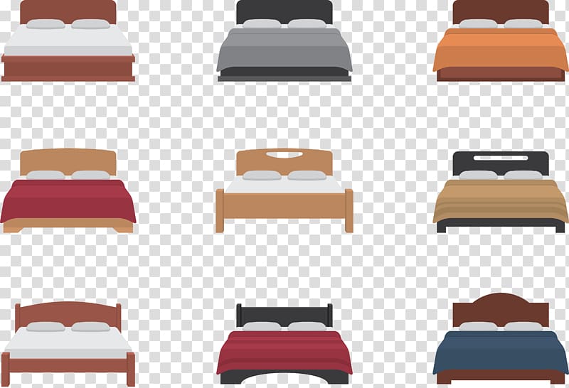 Sofa bed Bed sheet Furniture Household goods, Bed appliances collection transparent background PNG clipart