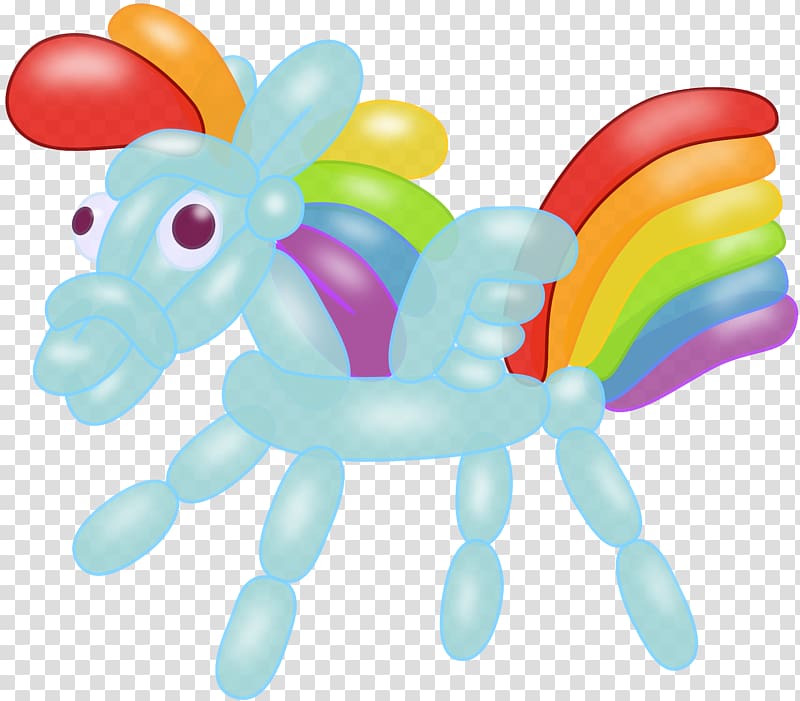 Balloon Dog Rainbow Dash Toy Balloon modelling, BALLOM transparent background PNG clipart