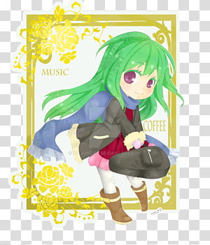 Mangaka Fiction Green Character, plant transparent background PNG clipart thumbnail