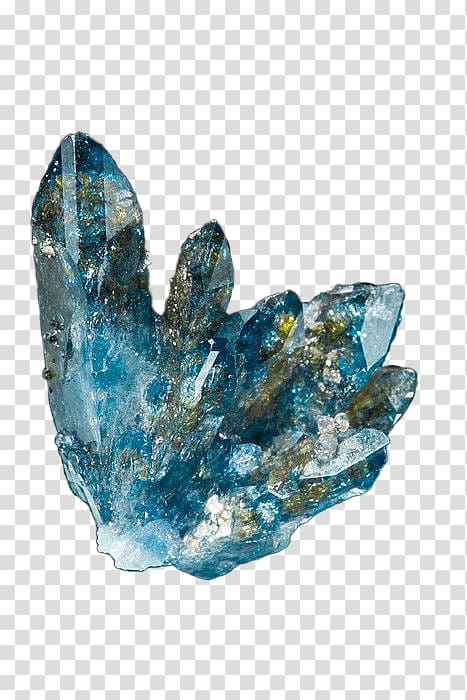 Metal-coated crystal Mineral Rock Cavansite, rock transparent background PNG clipart