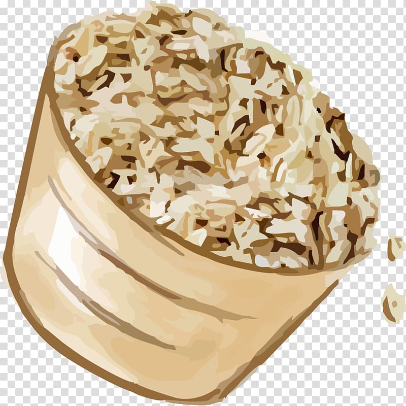 Brown rice Camargue red rice, Painted brown rice transparent background PNG clipart