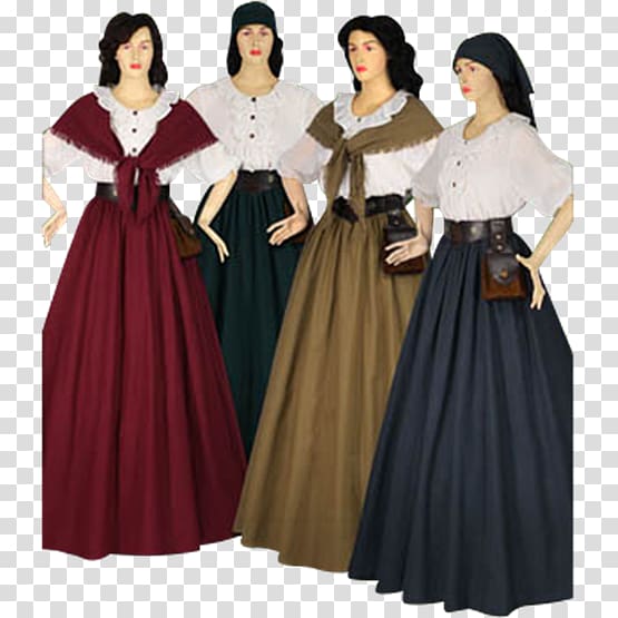 Middle Ages Gown Skirt Renaissance English medieval clothing, dress transparent background PNG clipart